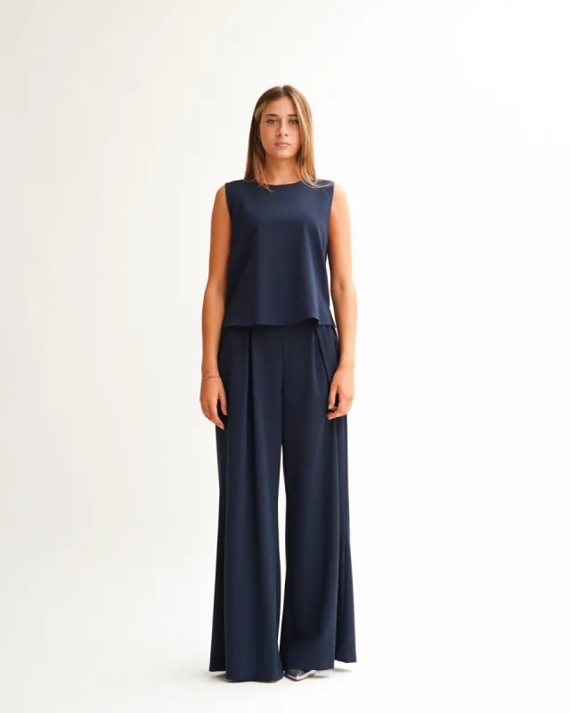 Coordinato smanicato in tessuto manofredda - Cabrini sold by Hope Fashion