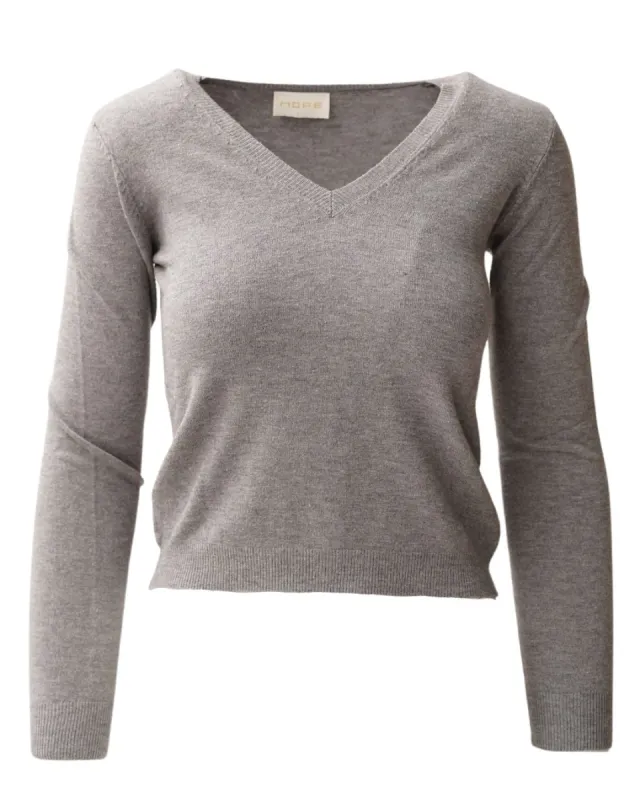 Maglia scollo a V in misto viscosa, vestibilità slim - Bufalo sold by Hope Fashion
