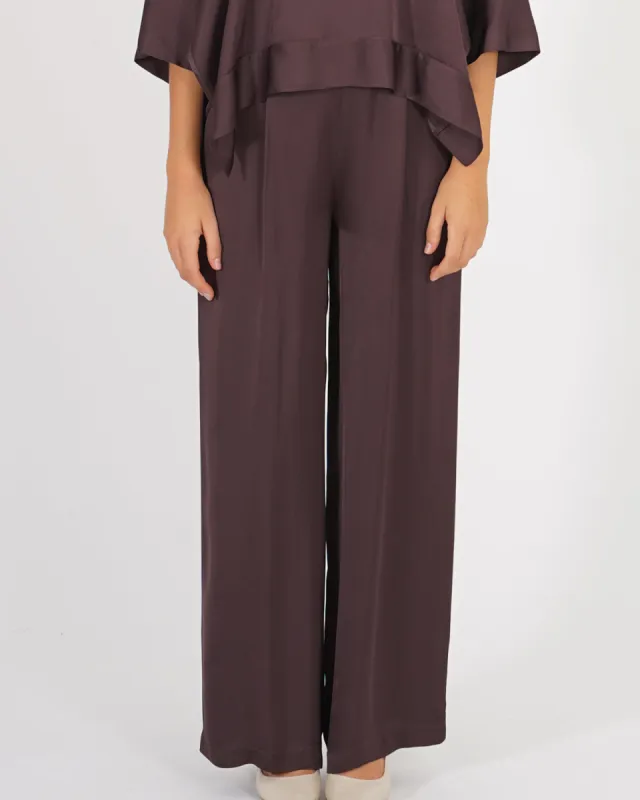 Pantaloni palazzo con pence in raso - Monrovia sold by Hope Fashion