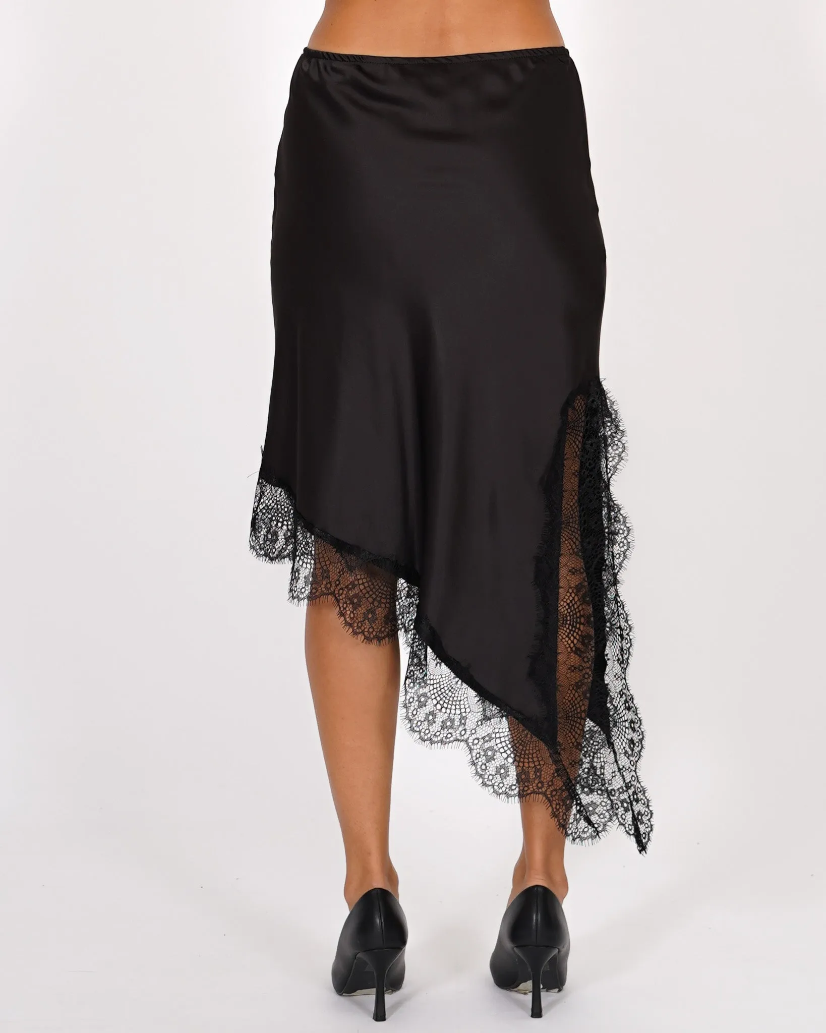 Gonna lingerie in mano raso con dettagli in pizzo - Papetto sold by Hope Fashion product image thumbnail 3