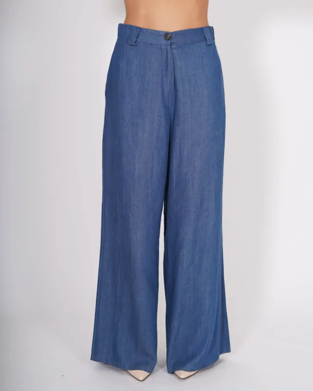 Pantaloni palazzo in tencel denim - Montresta sold by Hope Fashion