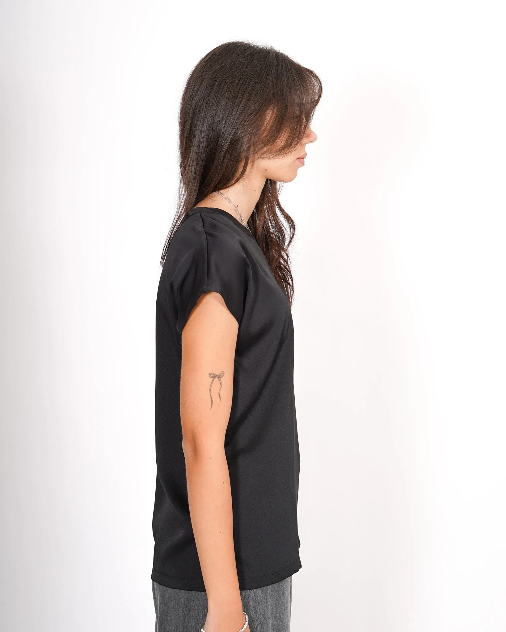 Blusa girocollo mezza manica in raso - Perry sold by Hope Fashion product image thumbnail 2