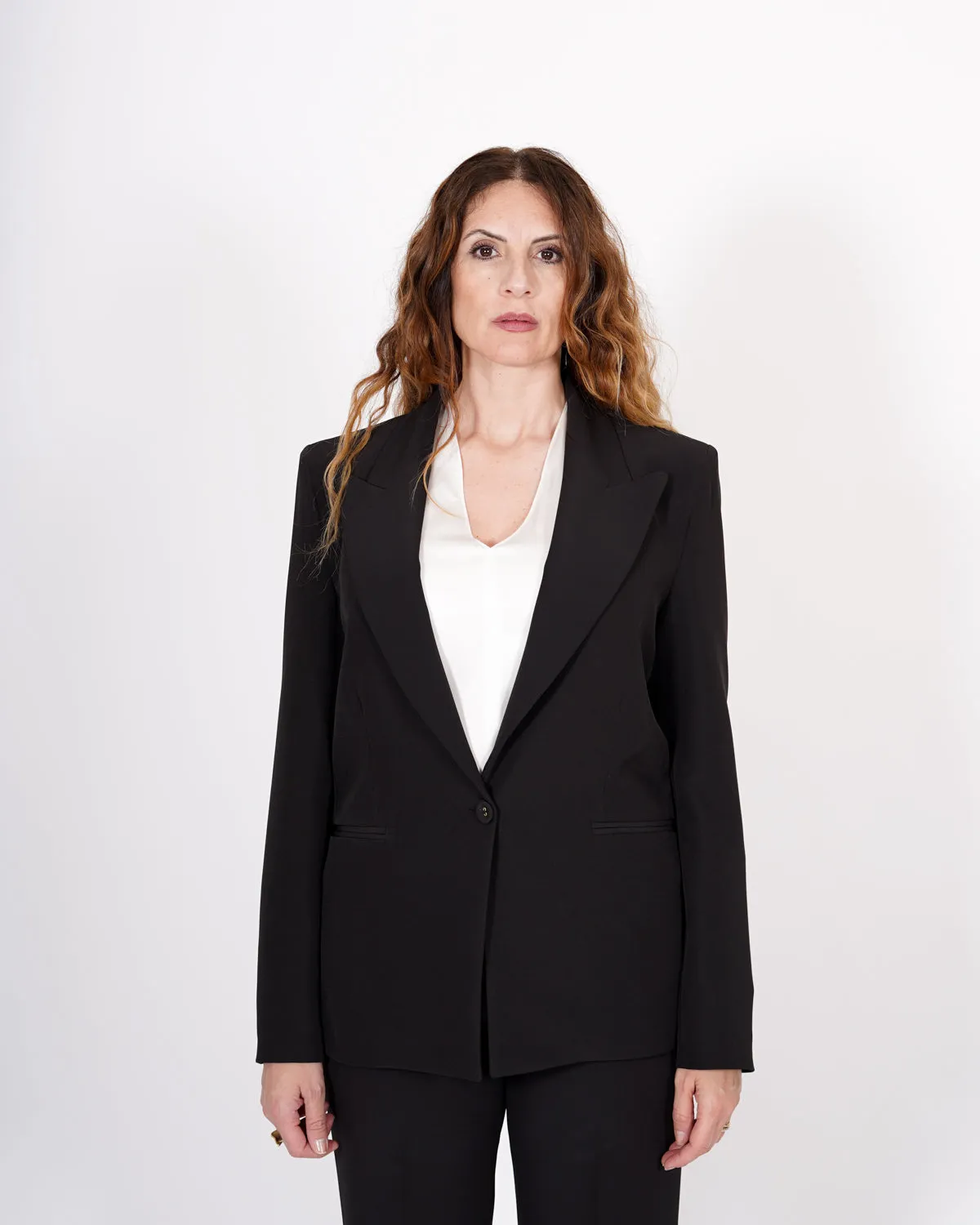 Giacca monopetto con collo a lancia in tessuto tecnico - Zhang sold by Hope Fashion