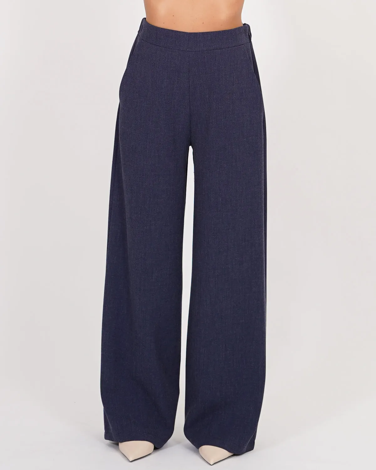 Pantaloni palazzo vita alta con elastico - Trump sold by Hope Fashion