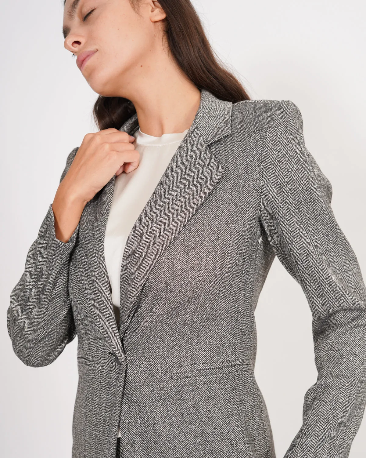 Giacca monopetto in mano lana spigata - Tolentino sold by Hope Fashion product image thumbnail 5