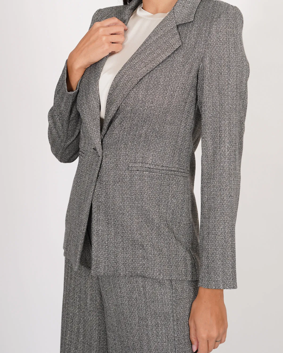 Giacca monopetto in mano lana spigata - Tolentino sold by Hope Fashion product image thumbnail 4