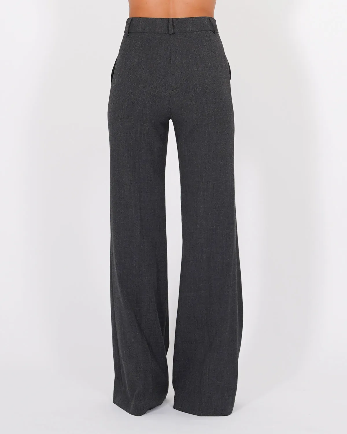 Pantaloni palazzo vita alta in mano flanella - Roberts sold by Hope Fashion product image thumbnail 3