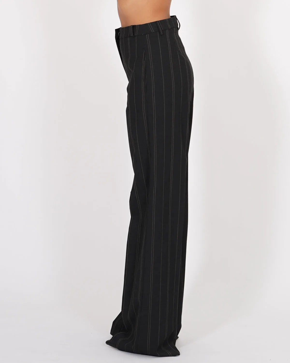 Pantaloni palazzo in mano lana gessati - Preston sold by Hope Fashion product image thumbnail 2