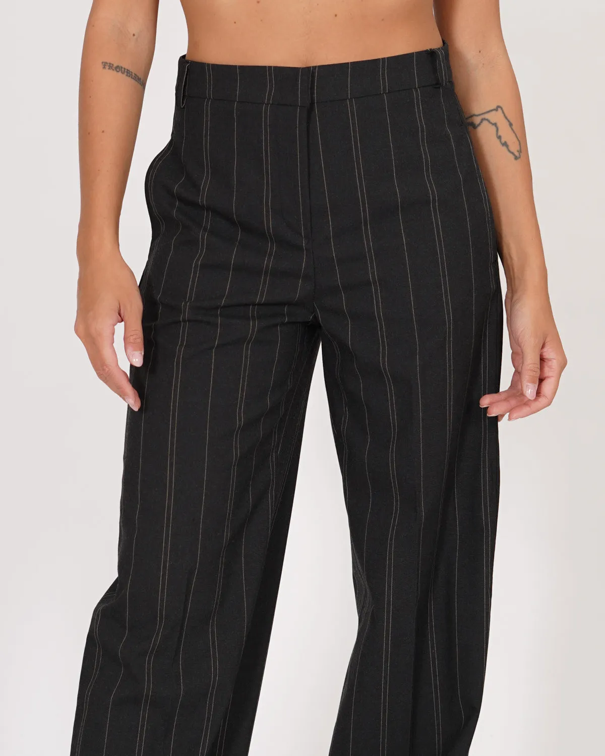 Pantaloni palazzo in mano lana gessati - Preston sold by Hope Fashion product image thumbnail 5