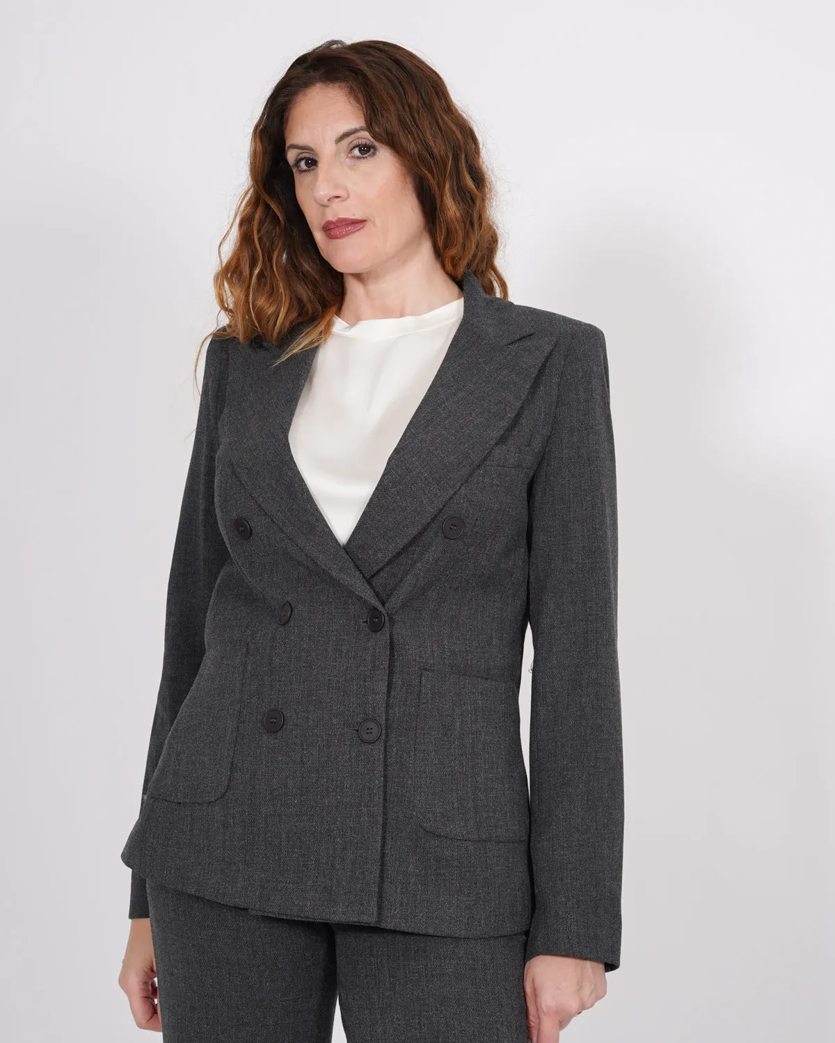 Giacca doppio petto con sei bottoni in mano flanella - Di Caprio sold by Hope Fashion