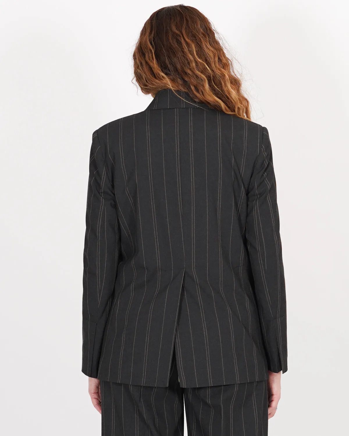 Giacca chiusura asimmetrica in mano lana gessata - Ashton sold by Hope Fashion product image thumbnail 3