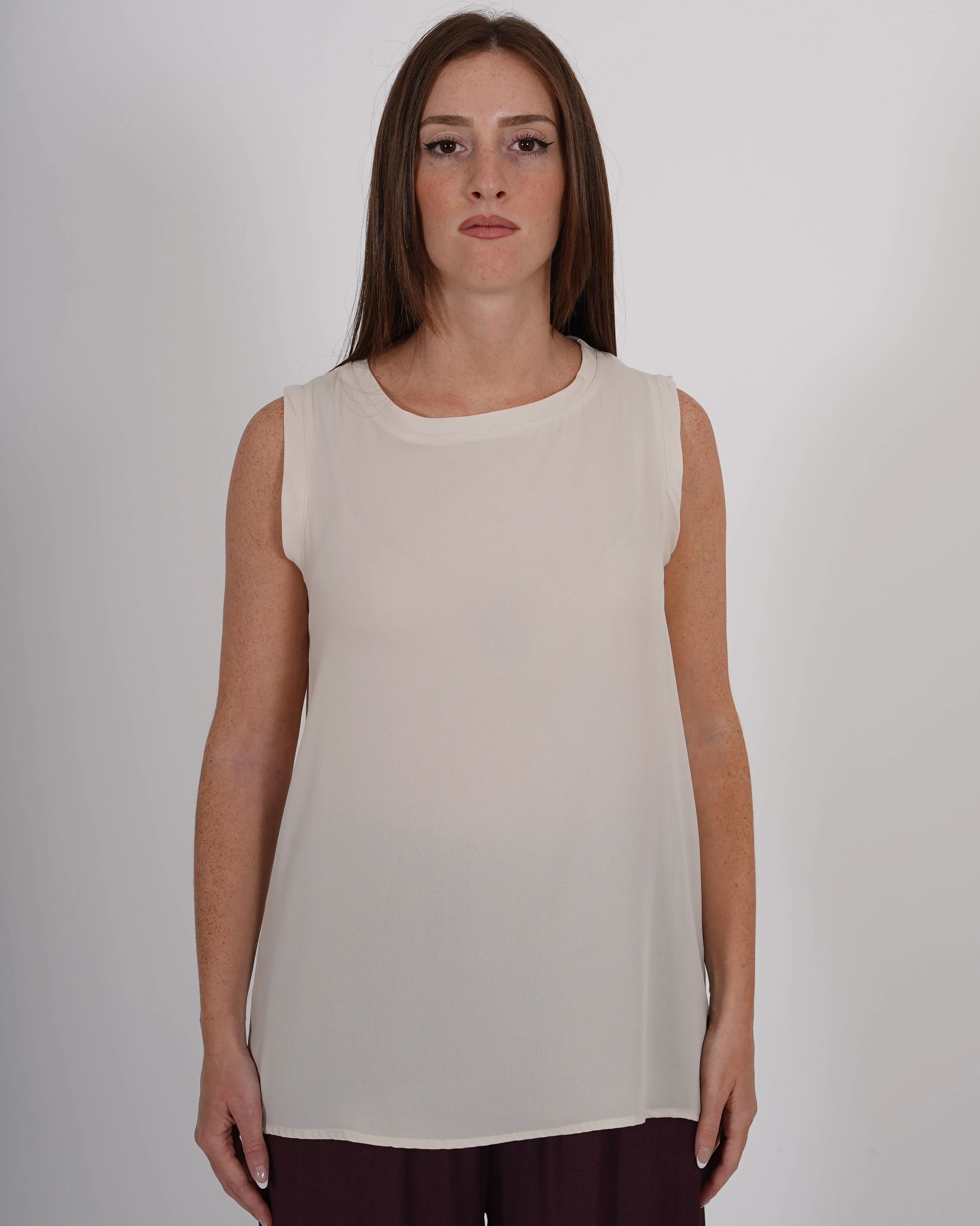 Blusa smanicata in tessuto crepe - Tempera sold by Hope Fashion product image thumbnail 4