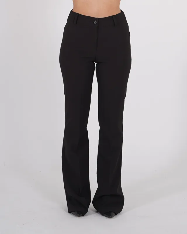 Pantaloni slim fit con bustino e passanti in tessuto tecnico - Rossetto sold by Hope Fashion