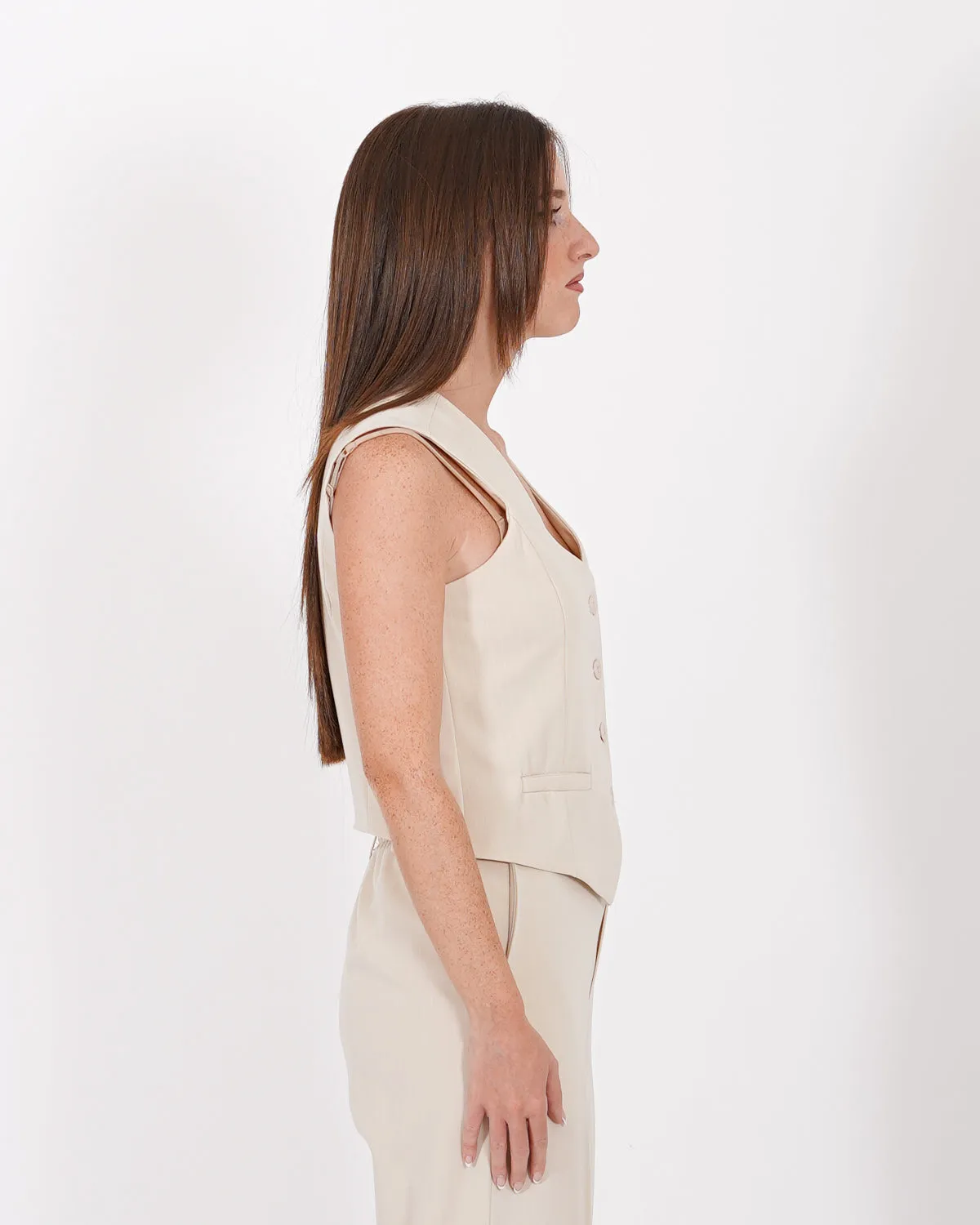 Gilet quattro bottoni con tasche a filo - Lamella sold by Hope Fashion product image thumbnail 3