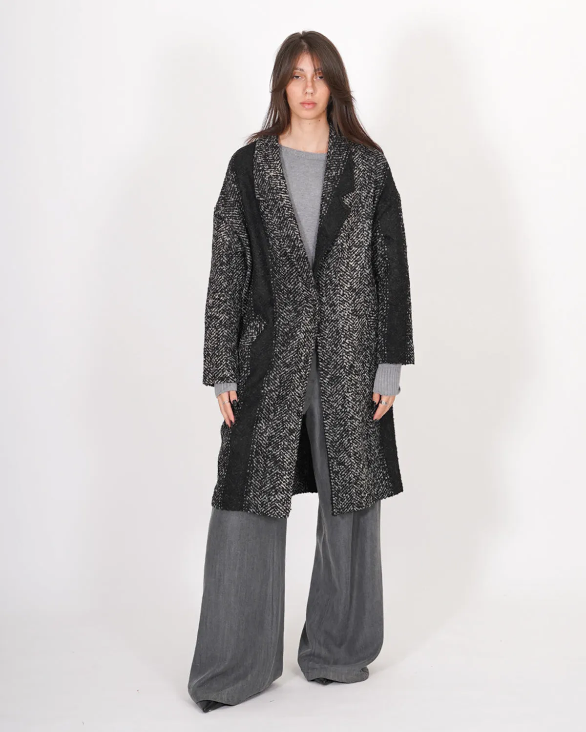 Cappotto spigato in mano lana - Camargo sold by Hope Fashion