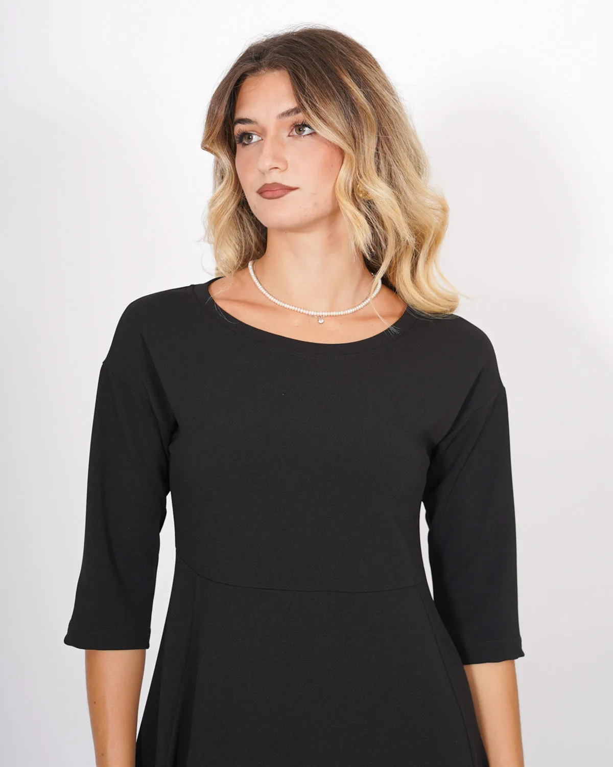 Abito girocollo con manica 3/4 e gonna ampia - Roccaraso sold by Hope Fashion product image thumbnail 4