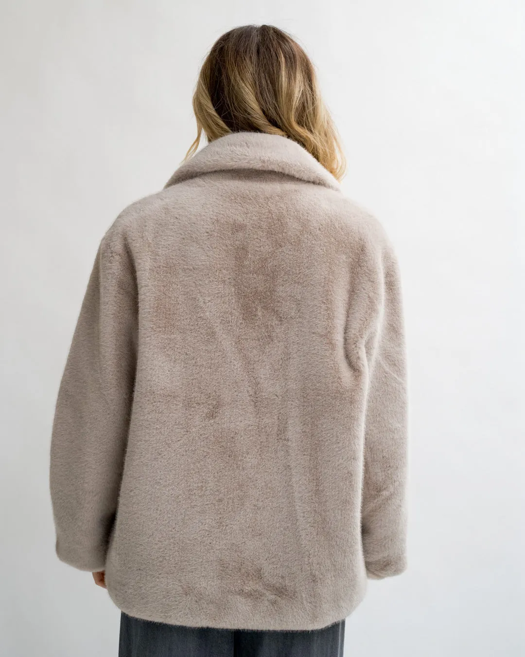 Giacca in eco fur con collo sciallato - Pantano sold by Hope Fashion product image thumbnail 3
