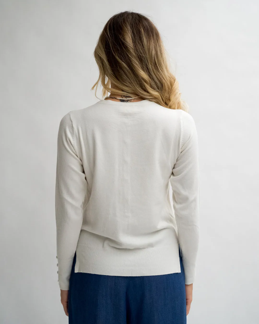 Cardigan in maglia con bottoni tono su tono - Miglio sold by Hope Fashion product image thumbnail 3