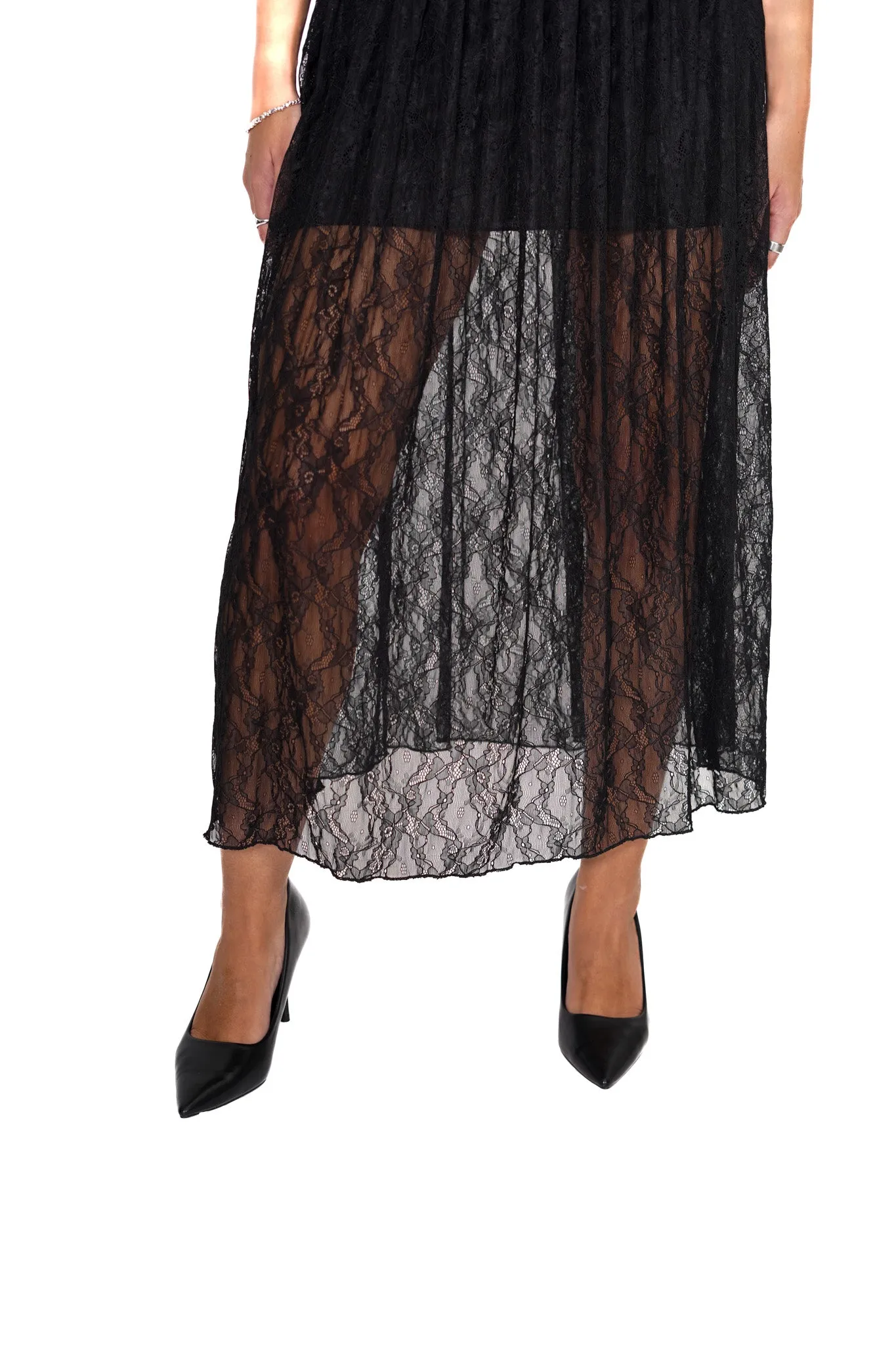 Gonna longuette in pizzo macramè con elastico in vita - Gigliola sold by Hope Fashion product image thumbnail 4