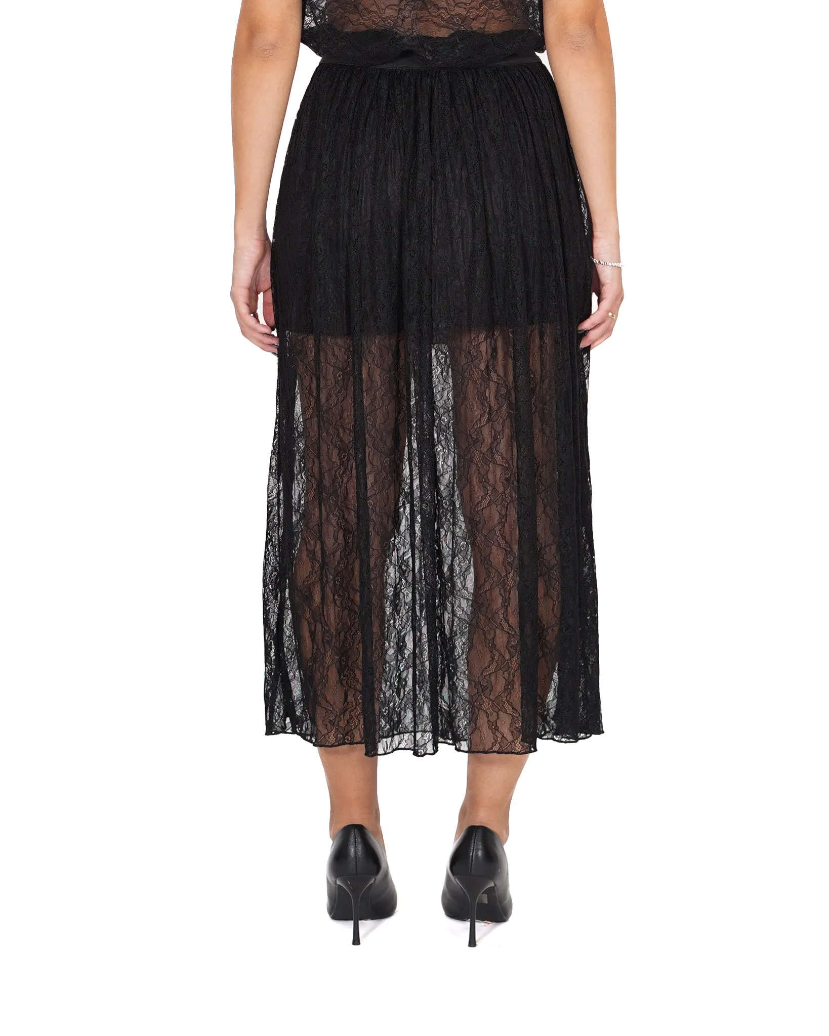 Gonna longuette in pizzo macramè con elastico in vita - Gigliola sold by Hope Fashion product image thumbnail 2