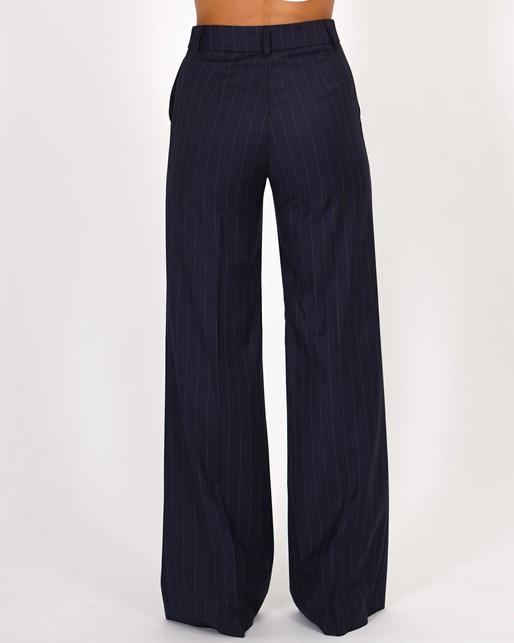 Pantaloni palazzo in fresco lana gessati - Roberts sold by Hope Fashion product image thumbnail 3