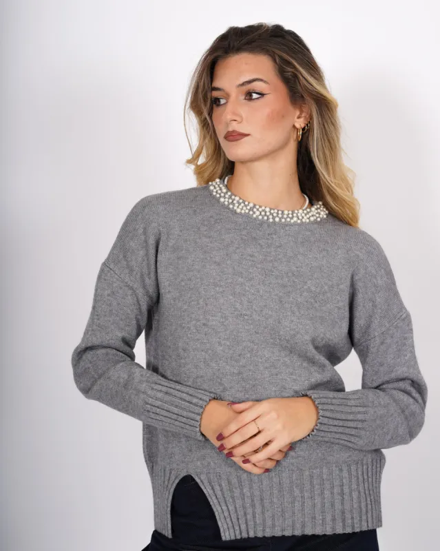 Girocollo con perle in mano viscosa - Murillo sold by Hope Fashion