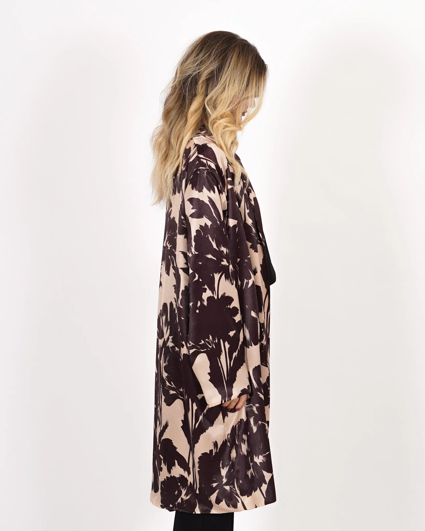 Kimono lungo stampato in raso manopesca - Joelle sold by Hope Fashion product image thumbnail 3