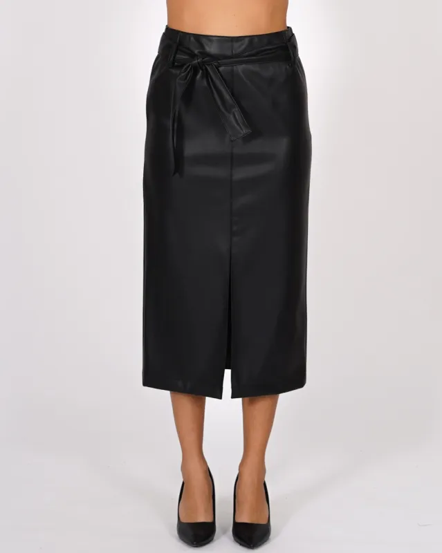 Gonna longuette in ecopelle - Focena sold by Hope Fashion