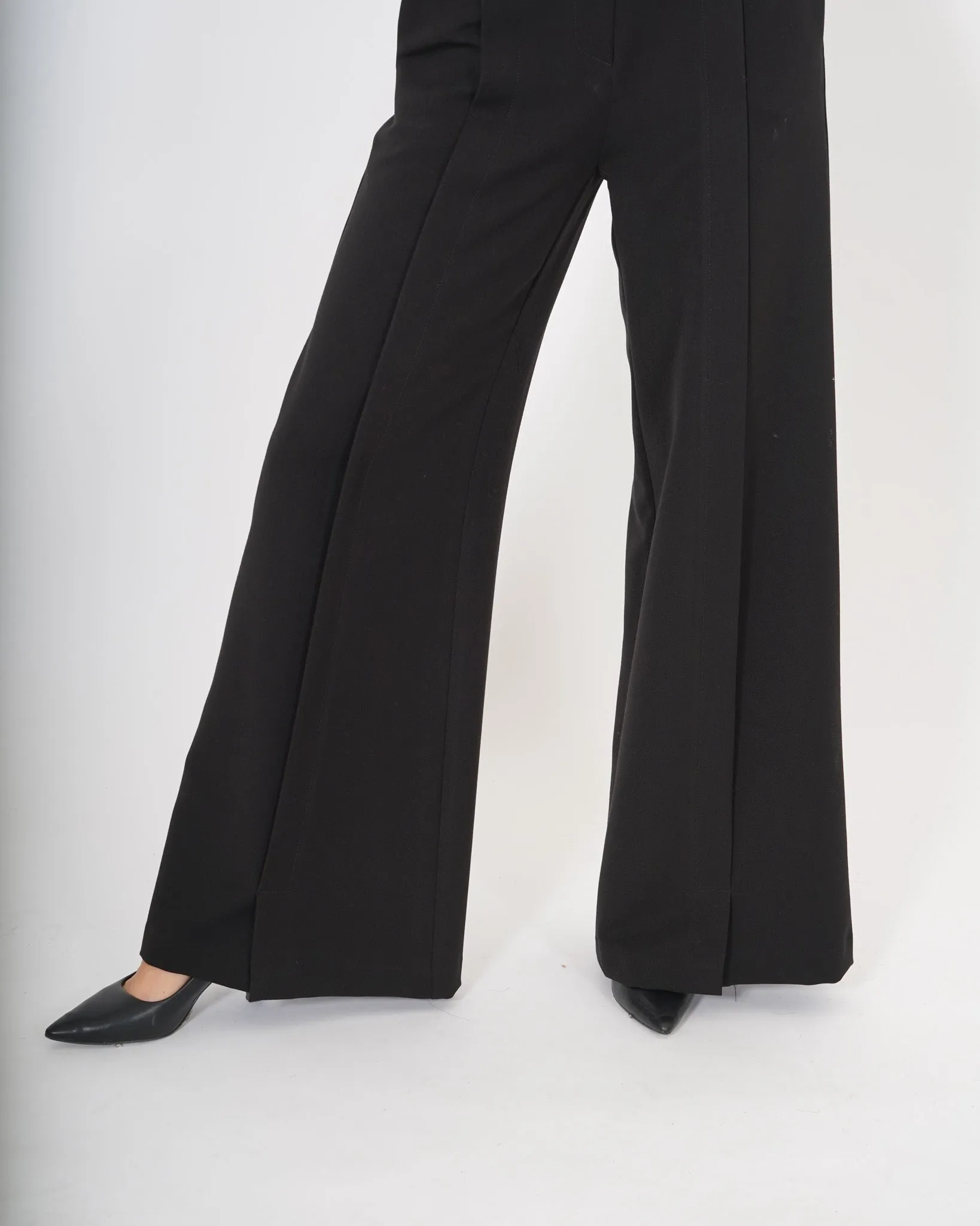 Pantaloni palazzo con spacco in fresco lana - Cederna sold by Hope Fashion product image thumbnail 5