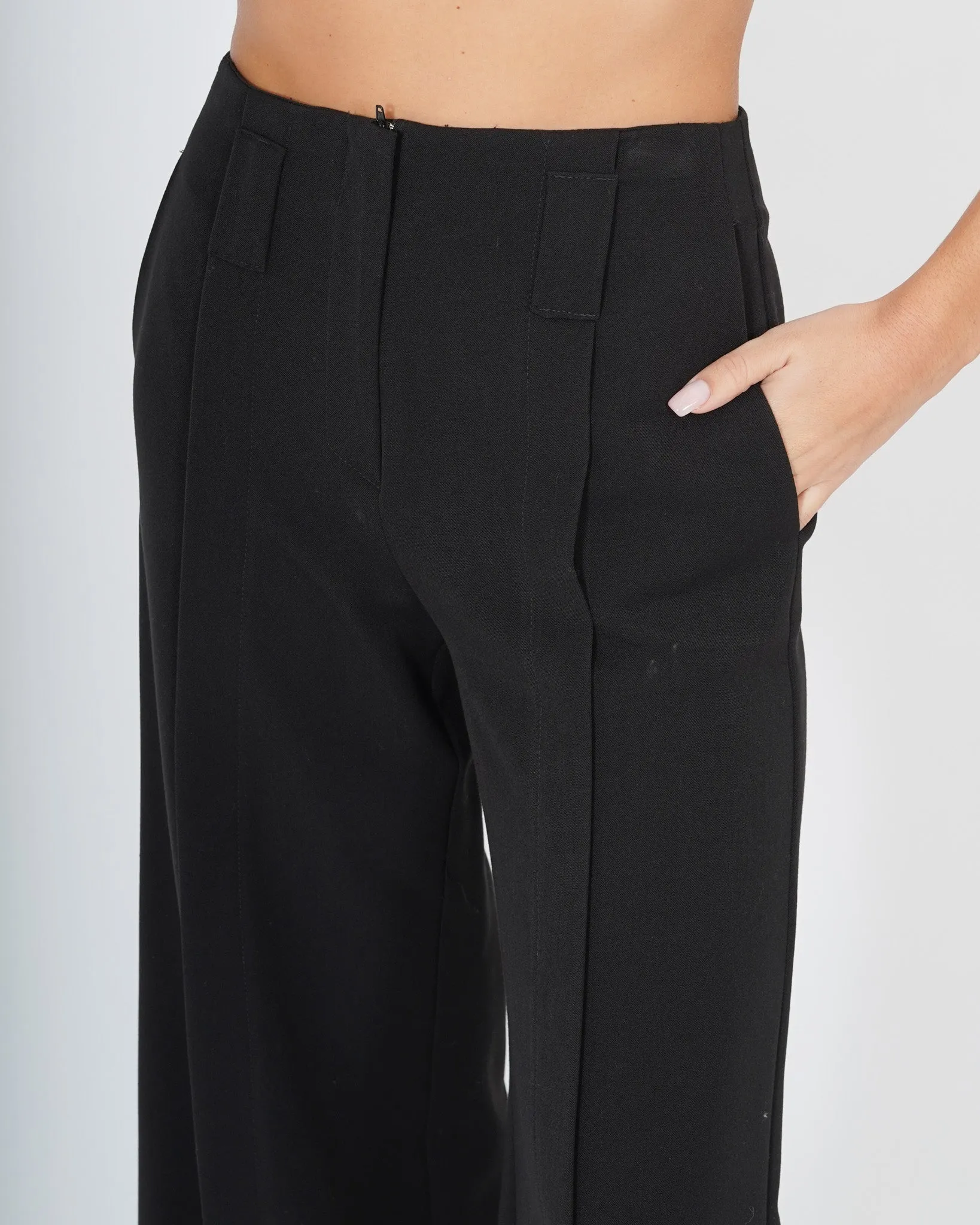 Pantaloni palazzo con spacco in fresco lana - Cederna sold by Hope Fashion product image thumbnail 4