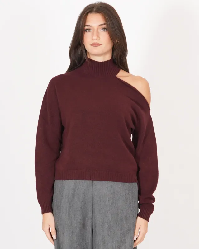 Maglia collo alto con taglio sulla spalla - Amazzone sold by Hope Fashion