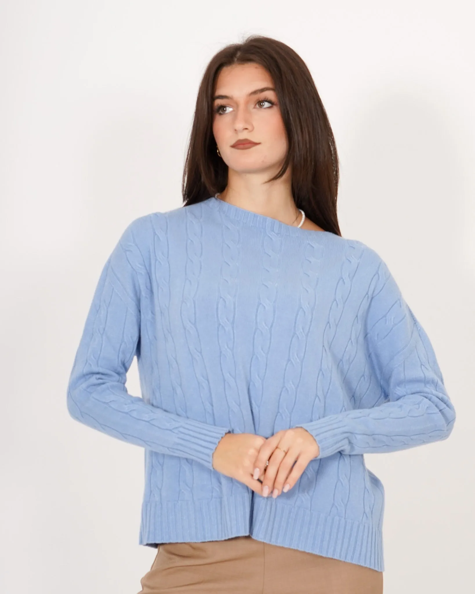 Maglia girocollo con trama a treccia - Salgemma sold by Hope Fashion product image thumbnail 4