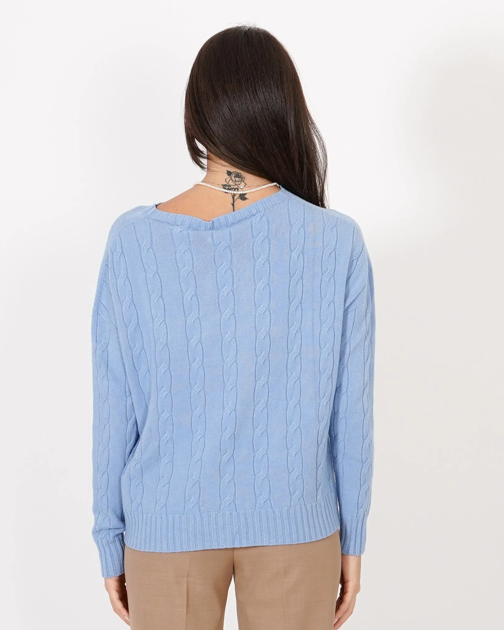 Maglia girocollo con trama a treccia - Salgemma sold by Hope Fashion product image thumbnail 3