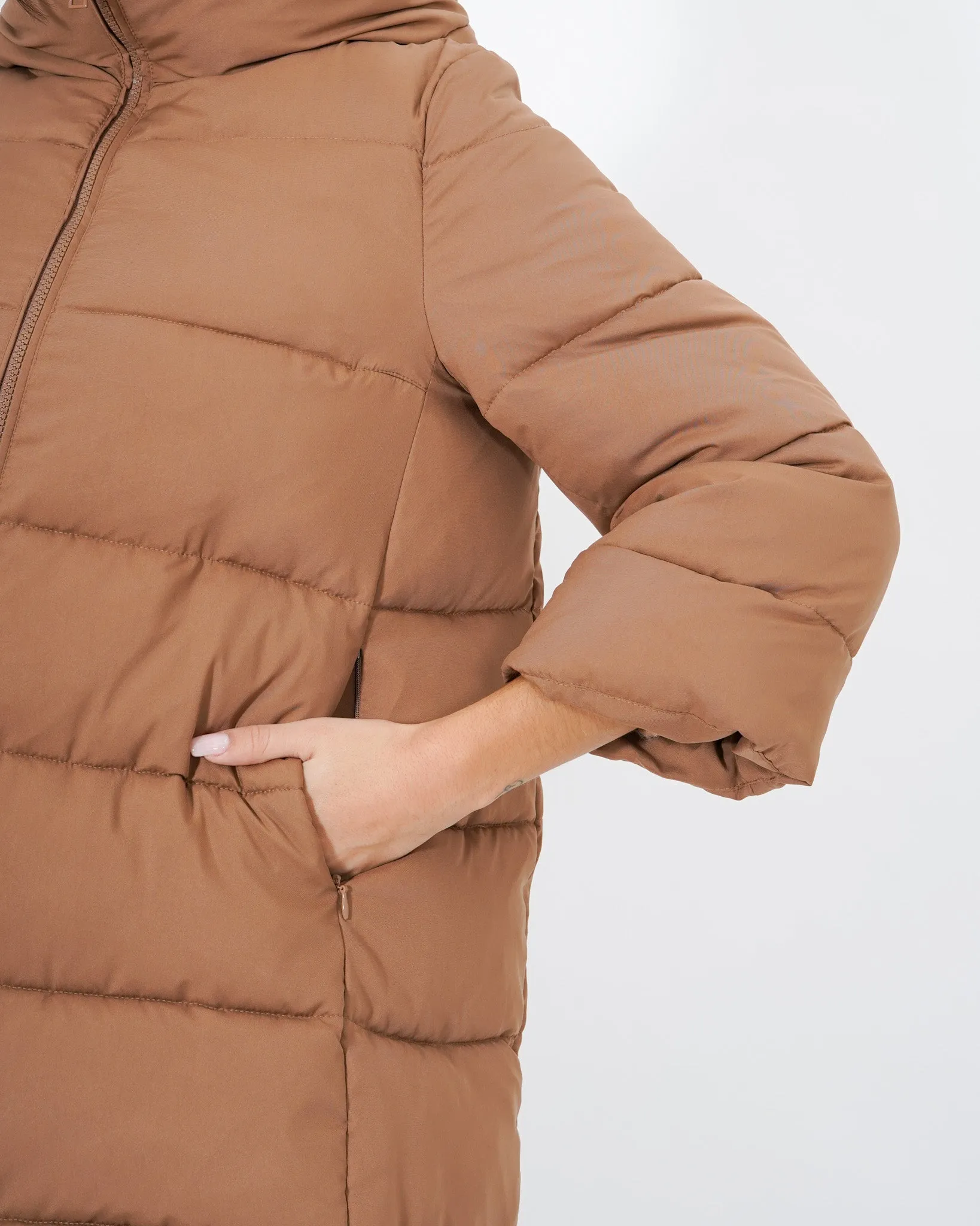 Piumino trapuntato con cappuccio, tasche a filo e chiusura con zip - Carla sold by Hope Fashion product image thumbnail 5