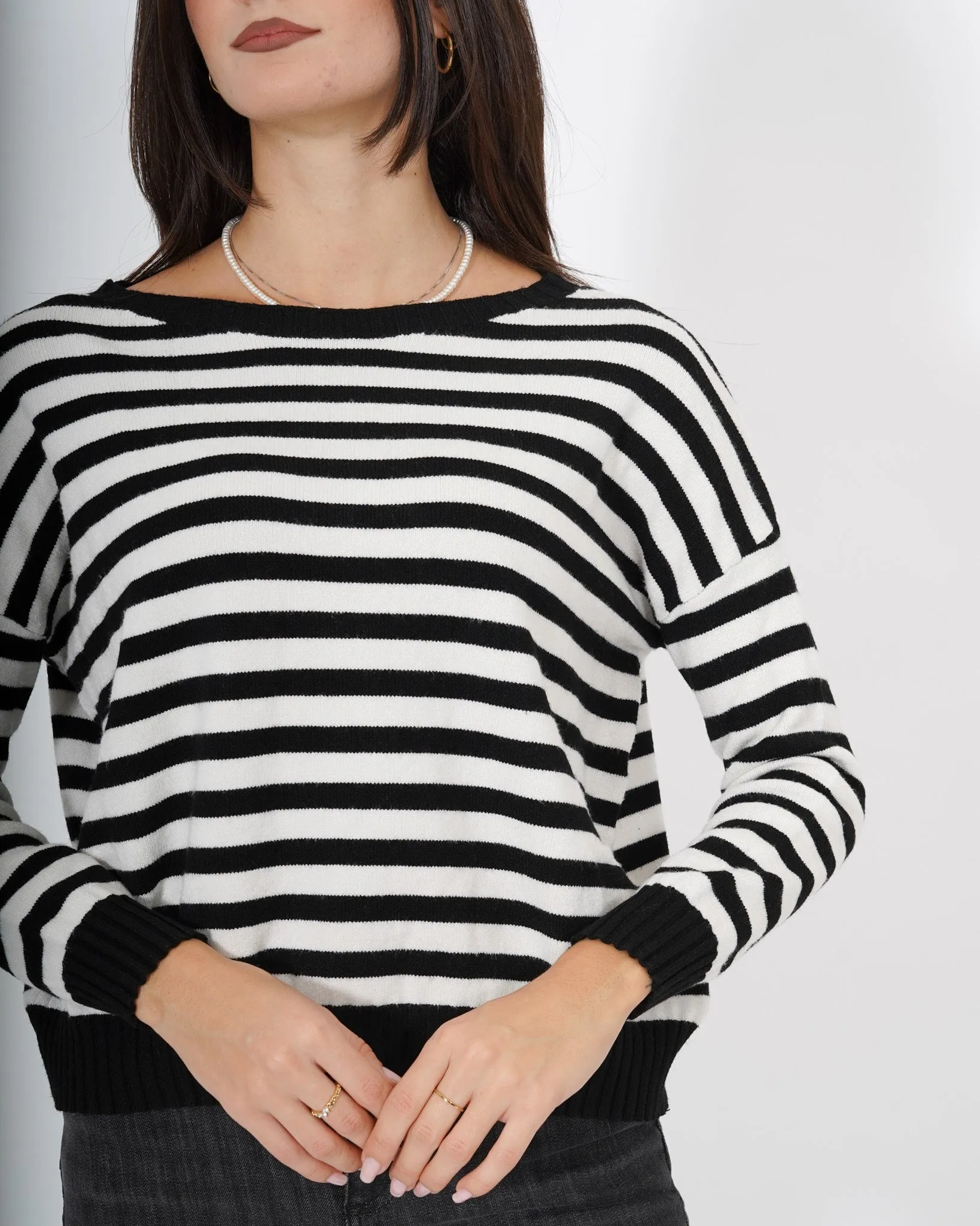 Maglia a righe con collo ampio - Tarallo sold by Hope Fashion product image thumbnail 5