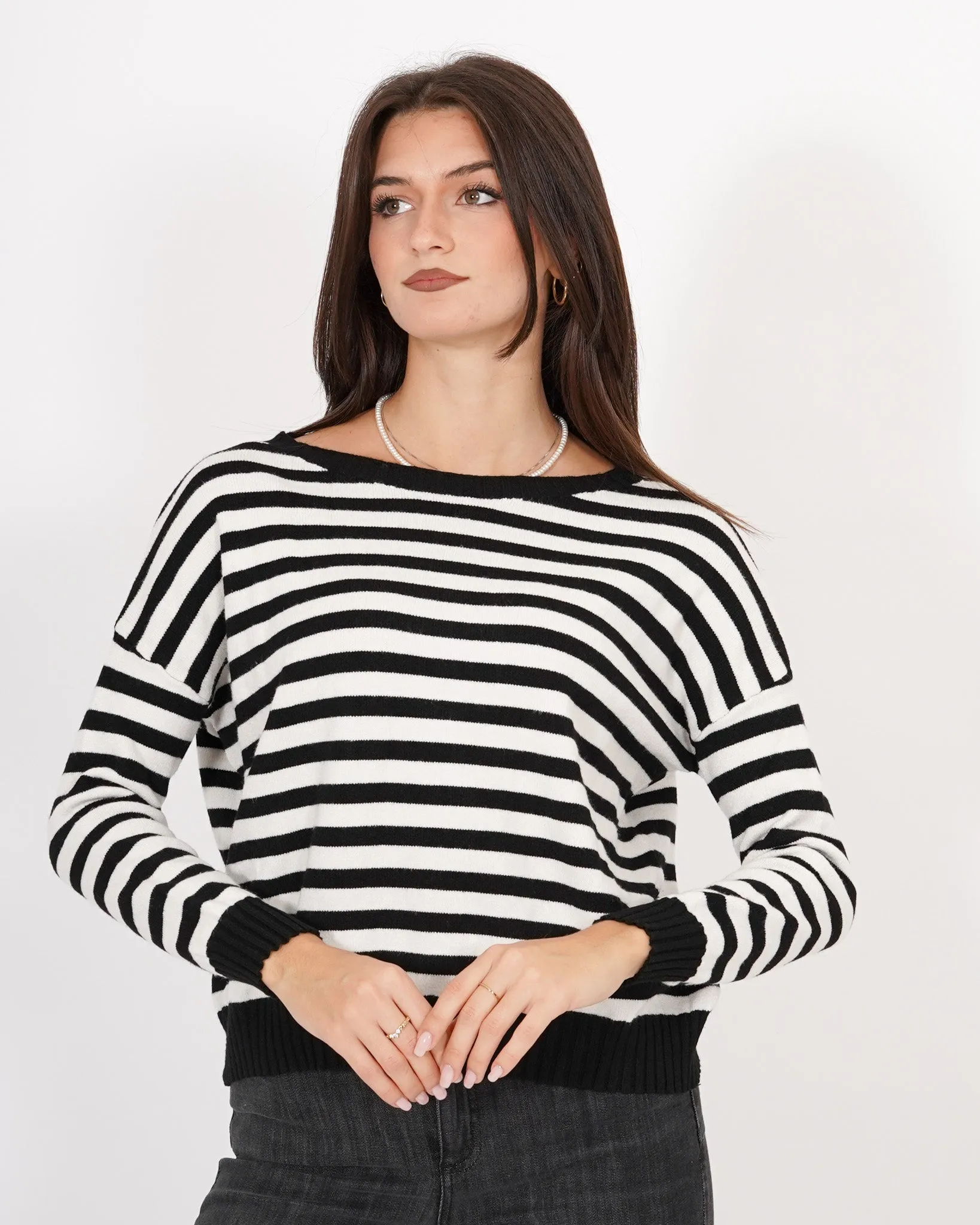Maglia a righe con collo ampio - Tarallo sold by Hope Fashion product image thumbnail 4
