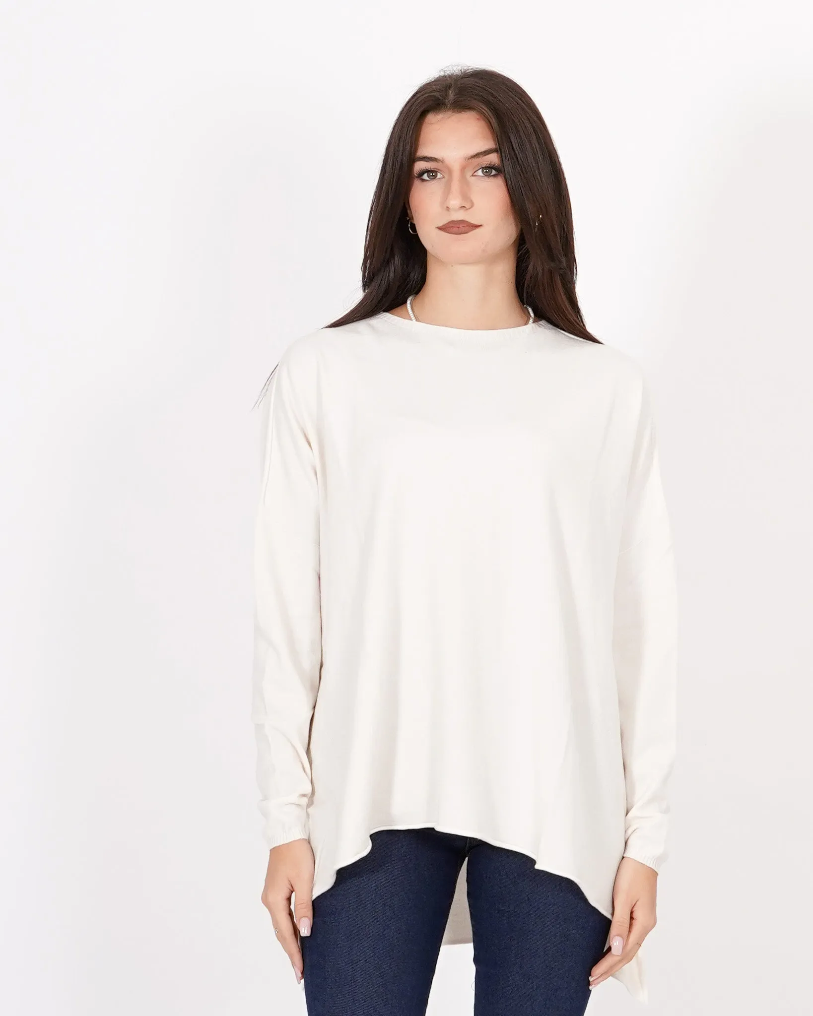 Girocollo morbido over doppia lunghezza - Dalla sold by Hope Fashion