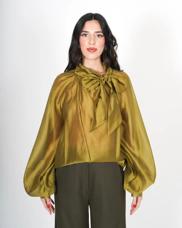 Blusa con chaboud e maniche lunghe ampie - Wendy sold by Hope Fashion