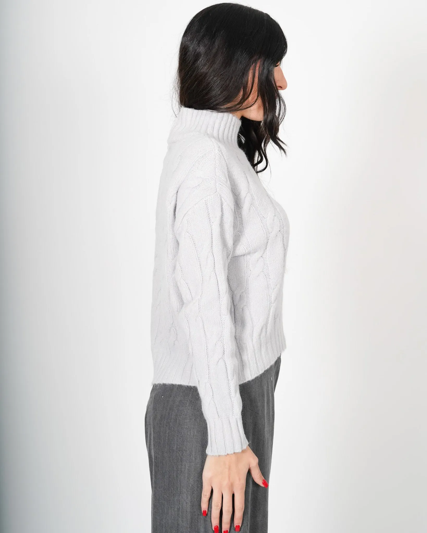 Maglia collo alto a costa con trama effetto nodo - Samba sold by Hope Fashion product image thumbnail 2