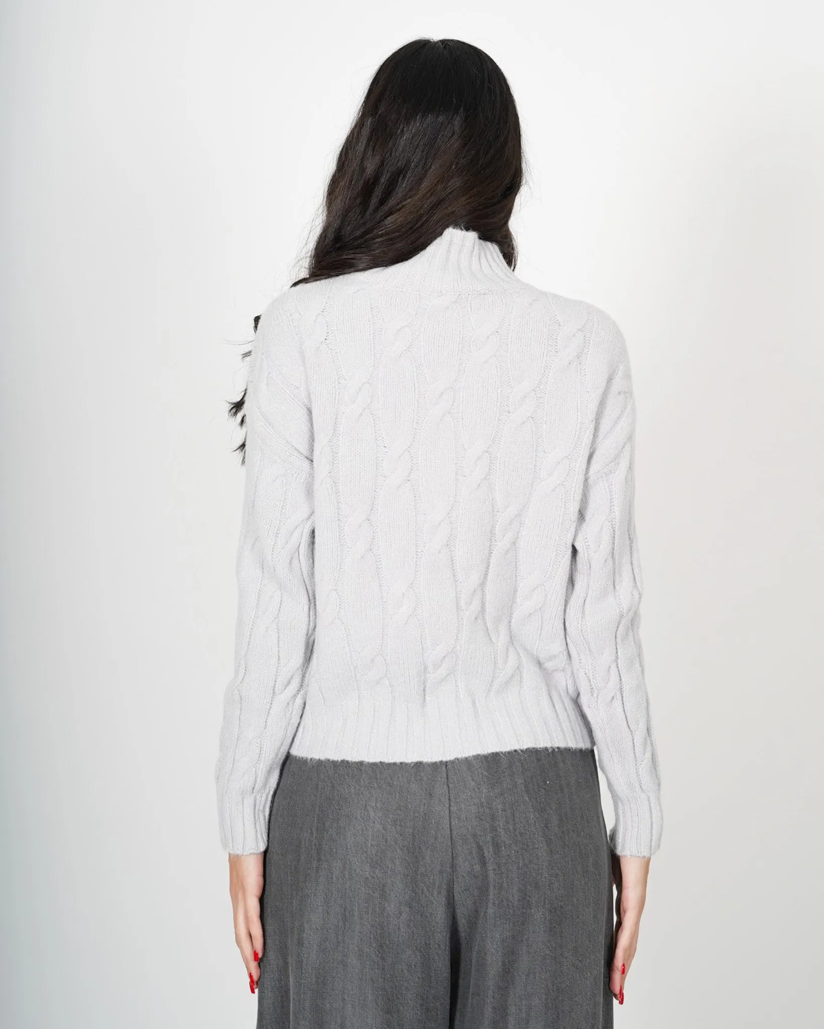 Maglia collo alto a costa con trama effetto nodo - Samba sold by Hope Fashion product image thumbnail 3