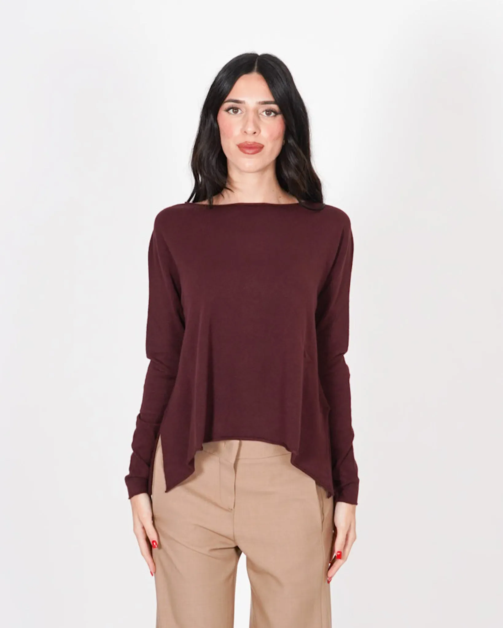 Maglia girocollo basic ampia sul fondo - Austria sold by Hope Fashion