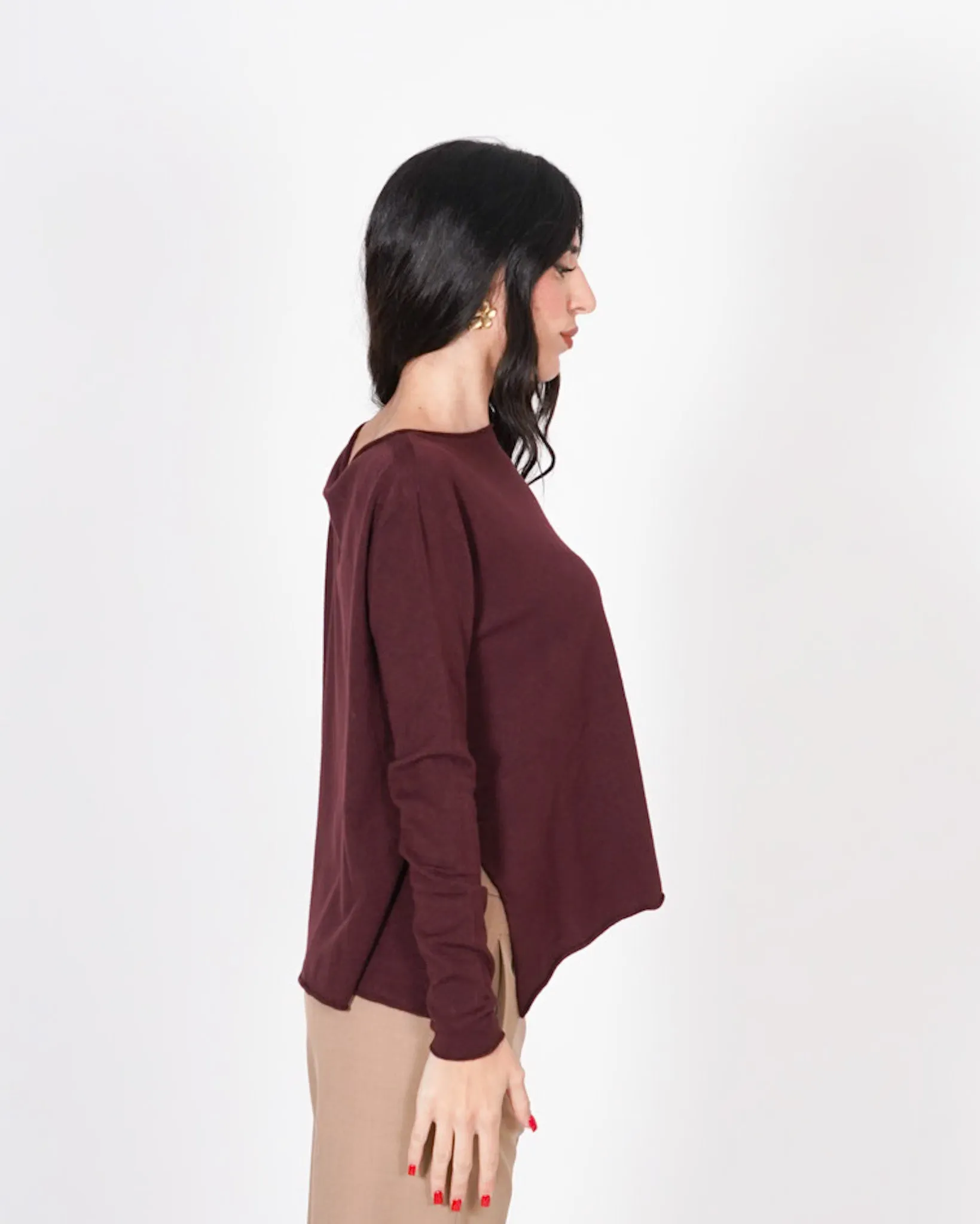 Maglia girocollo basic ampia sul fondo - Austria sold by Hope Fashion product image thumbnail 2
