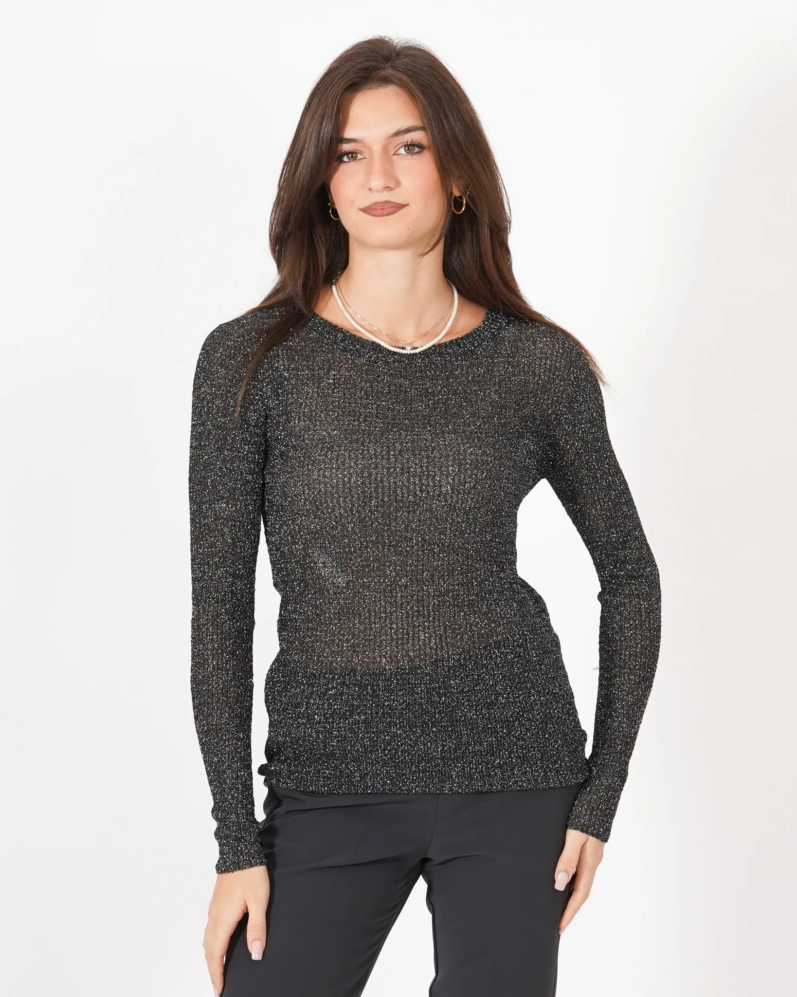 Girocollo lurex manica lunga - Cantuccio sold by Hope Fashion