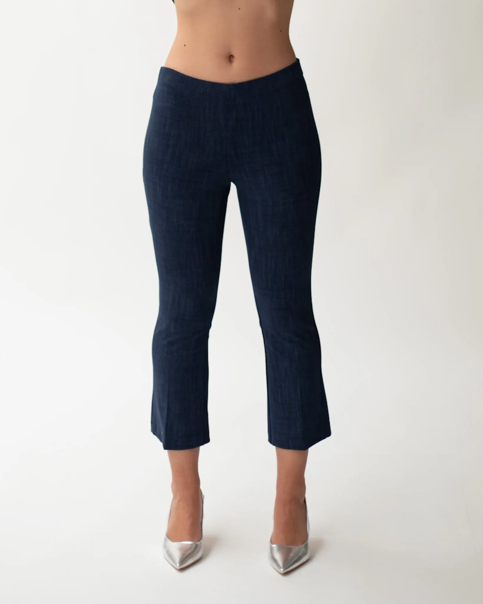 Pantaloni a trombetta in punto stoffa effetto denim - Taipei sold by Hope Fashion