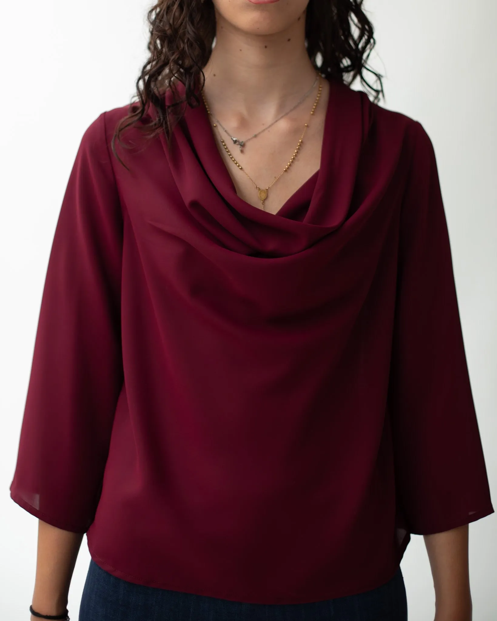 Blusa collo a gronda regular fit in mano seta - Spalato sold by Hope Fashion product image thumbnail 5