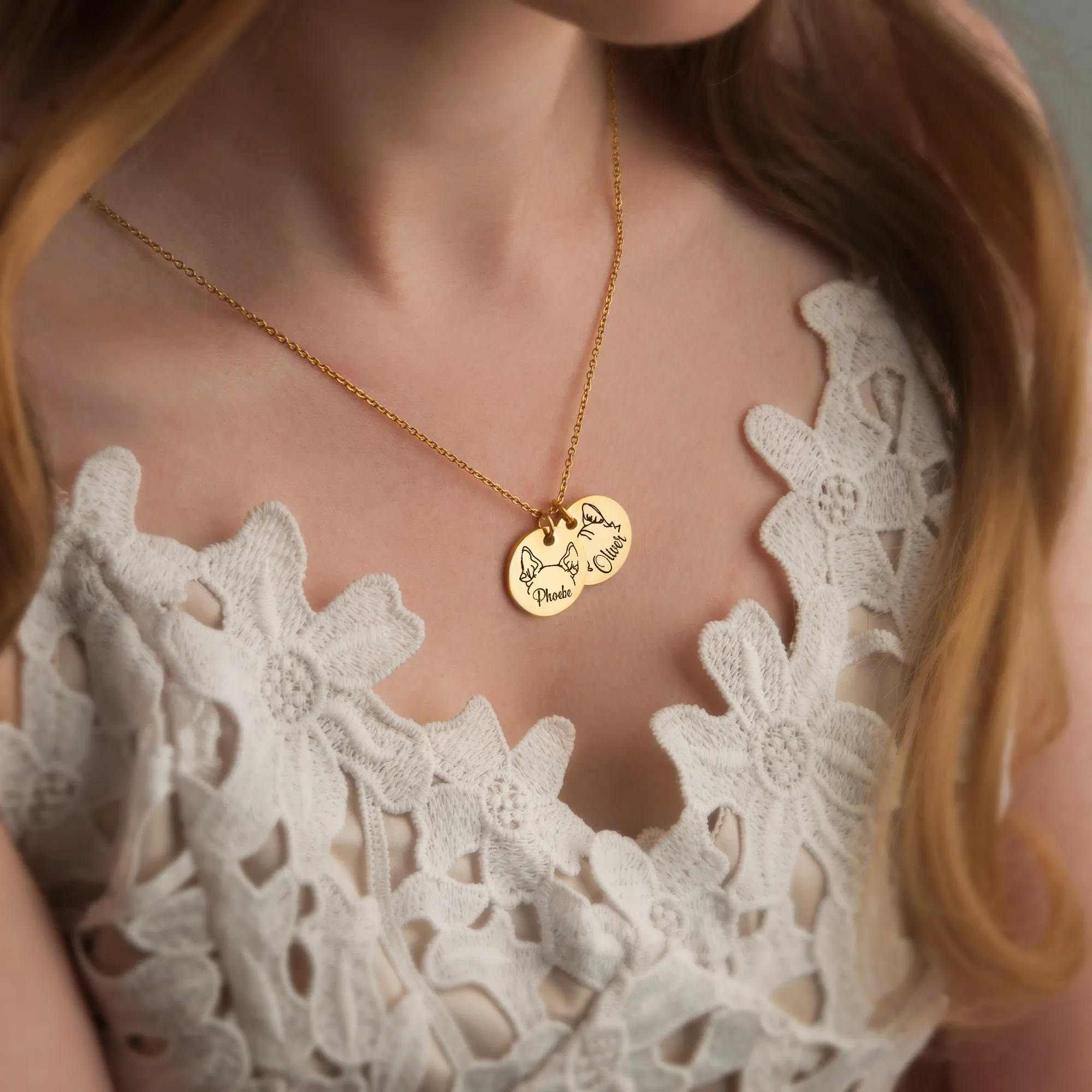 Personalized Pet Ears Necklace sold by Anavia product image thumbnail 2