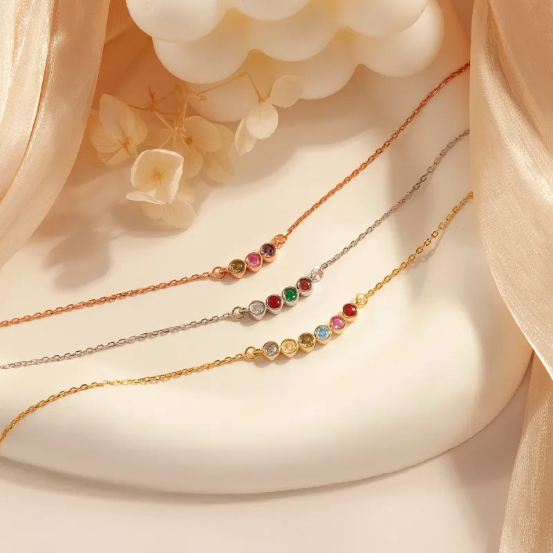 Personalized Family Birthstone Necklace sold by Anavia