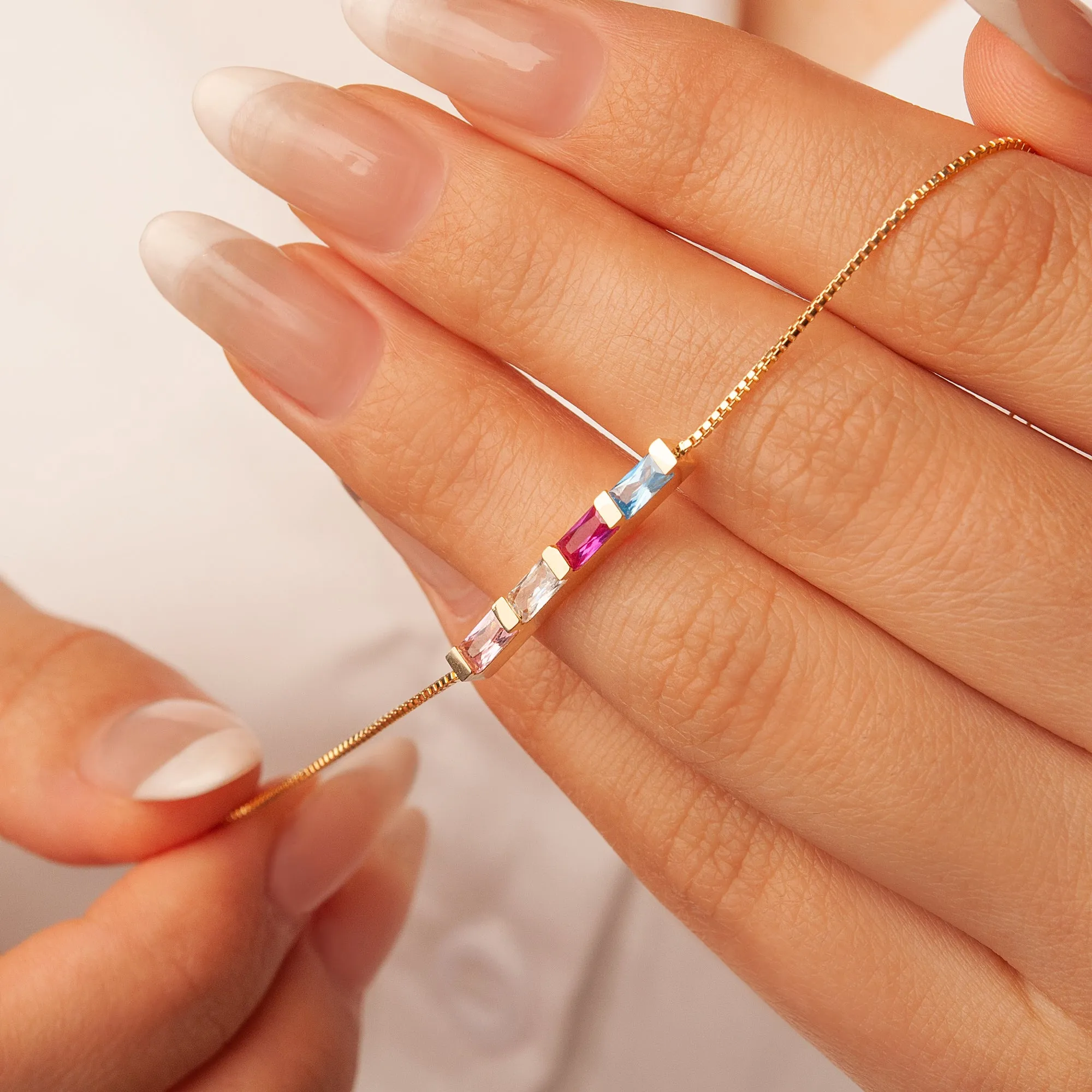 Sterling Silver Birthstone Baguette Bracelet sold by Anavia product image thumbnail 5