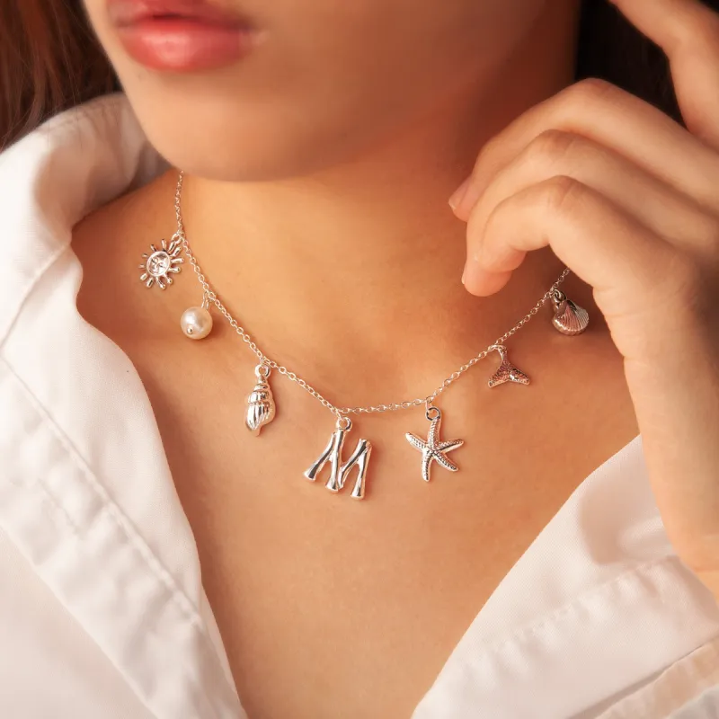 Ocean Elements Letter Necklace sold by Anavia