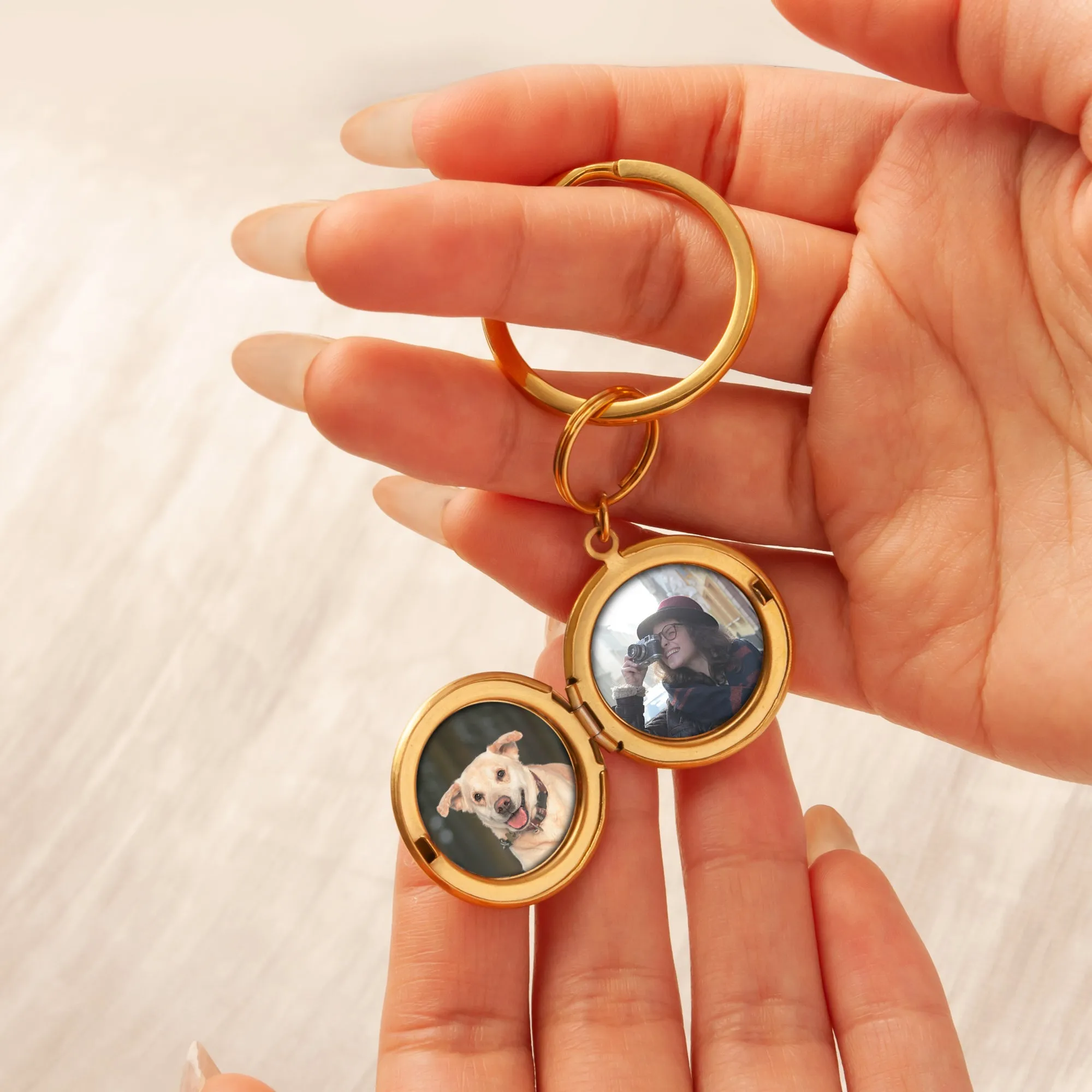 Custom Flower Photo Locket Key Chain sold by Anavia product image thumbnail 2